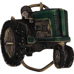 Antique Tractor Farm Equipment Johnny Popper Poppin Johnnies Model B Belt Buckle Vintage Farmer Farming Ag Corn Agriculture Machinery Deere
