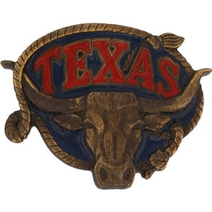 Texas Texan Lone Star Longhorn Rancher Atm A&M Aggies Vintage Belt Buckle Western Cowboy Cowgirl Texan Alamo El Paso Rodeo