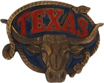 Texas Texan Lone Star Longhorn Rancher Atm A&M Aggies Vintage Belt Buckle Western Cowboy Cowgirl Texan Alamo El Paso Rodeo