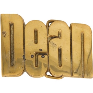 New Brass Dean Name Old School Hippie Hippy Deany 1970s Nos Vintage Belt Buckle De Dede Cool Personalized Bubble Letter Throwback Tag Bar