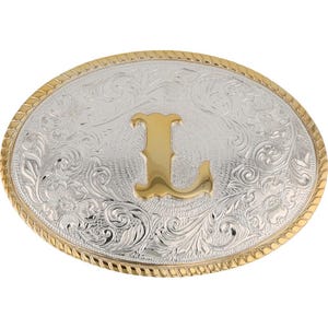 Hebilla de cinturón de plata de ley con la letra P L y el nombre inicial Luke Lucas Larry Lewis Lou Lawrence Levi Leo Lincoln Landon Luis Lorenzo Lawson