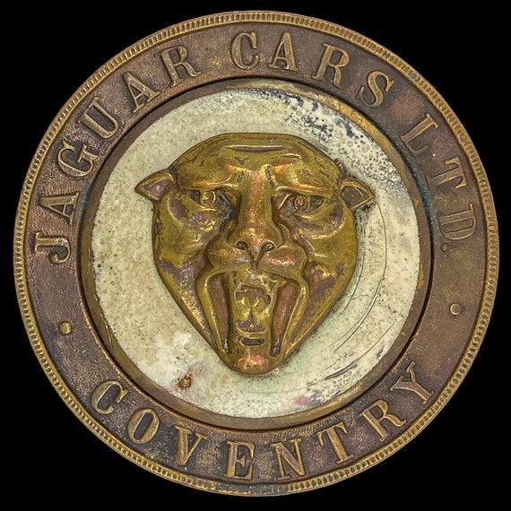 Original Jaguar Coventry Antique Emblem Badge Hood