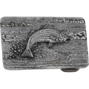 New Fly Fishing Rainbow Trout Fish Fisherman Western 80s NOS Vintage Belt Buckle Lover Cowboy Nature Animal Master Sportsman Sportfishing