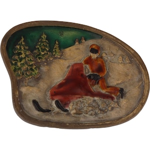 Snowsports Snowmobile Snowmobiling Seadoo Yamaha 1980s Nos Vintage Belt Buckle Arctic Cat Snow Scorpion Canada Snowmobiler John Deere