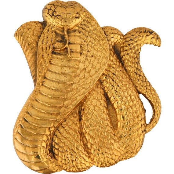 New Brass Snake King Cobra Rattle Rattlesnake Sou… - image 1