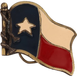 Texas State Flag Texan Austin Houston San Antonio Dallas Nos Vintage Belt Buckle Western Cowboy Cowgirl Fort Worth El Paso