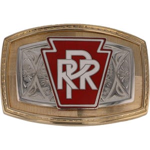 Prr Pennsylvania Railroad Train Northeast Rail Network Nos Vintage Belt Buckle Passageiros Ferroviários Locomotiva a Vapor Linha de Vagões de Carga