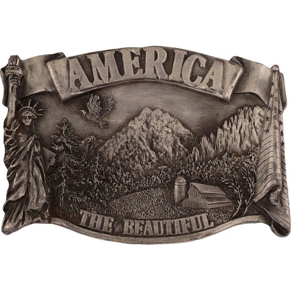America Beautiful Patriotic Western Cowboy Nature… - image 1