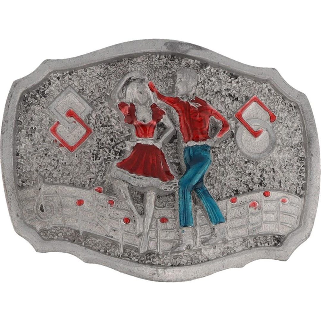 Country Music Band Banjo Guitar & Square Dancing Belt Buckle Bundle Western Dancing Couple - Country Music Line Square Ball Room  main image 4