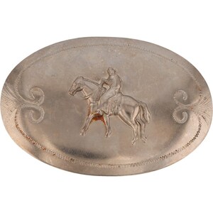 Horse Ranch Rancher Rodeo Floral Western Cowboy Cowgirl 1970s Vintage Belt Buckle Country Chic Flair Trophy Prca Professional Wear Flower