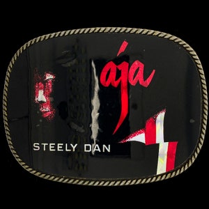 AJA Steely Dan Mexico Not Pacifica Band Album Promo Music Memorabilia Rock Roll Prism Hippie Rare 1970s NOS Fan Gift Vintage Belt Buckle