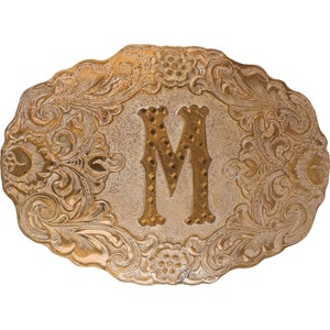Hebilla de cinturón vintage nueva de plata con la letra P W y el nombre inicial Will William Walter NOS Willie Waylon Wyatt Wesley Weston Walker Warren Wade Winston