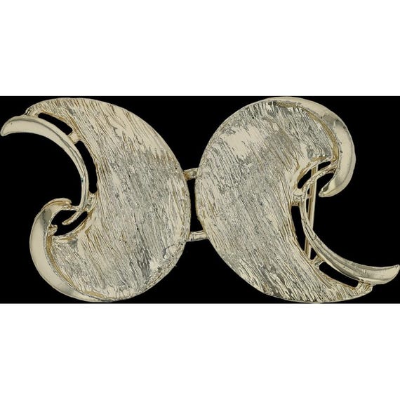 Twin Crescent Moon Interlocking Clasp Fashion Vin… - image 1