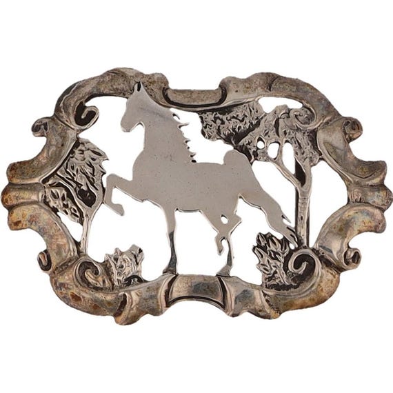 Western Rodeo Horse equestrian belt buckle Mare Horse Horseback Cowgirl Cowboy Western Trophy 1980s  main image 3