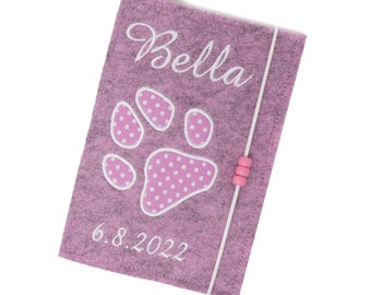 EU pet passport cover made of felt