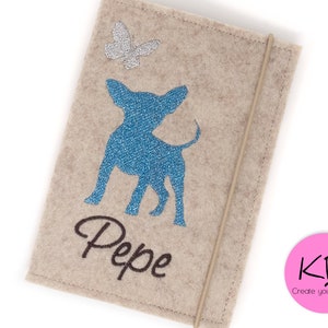 EU pet passport cover made of felt