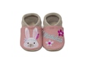 Personalized crawling shoes, leather slippers with name and rabbit motif, baby slippers, christening gift, slippers, kindergarten shoes product logo