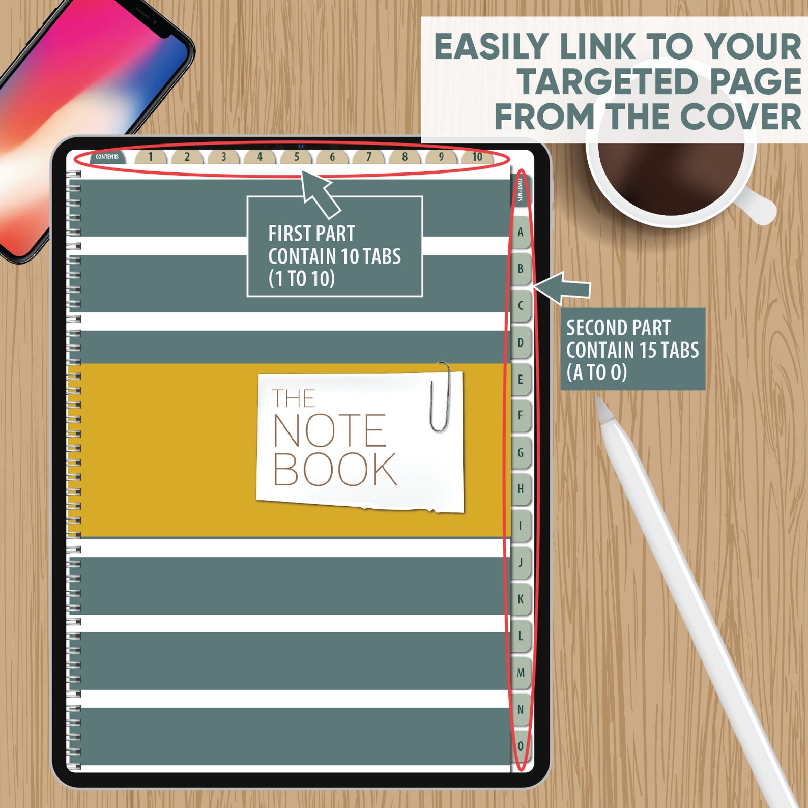 DIGITAL 25index Notebooks in Portrait 20 Noting Stickers Etsy