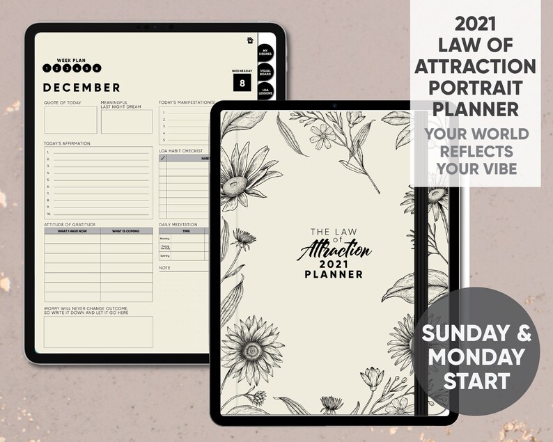 2021 DIGITAL Law of Attraction Complete Planner in ...