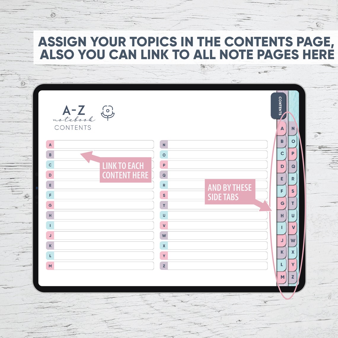 AZ Notebook With 26alphabeticalindex 20 Noting and Note Etsy