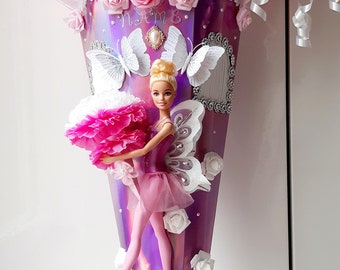 Trendy Ballerina Barbie Schultüte Ballet Prinzessin Feen 1,05m Name!