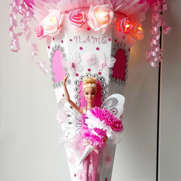 Trendy Ballerina Barbie Schultüte Ballet Prinzessin 1,05m Name LED Beleuchtung!