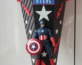 Trendy Captain America Avengers Schultüte Jungen 1,05m & Name!