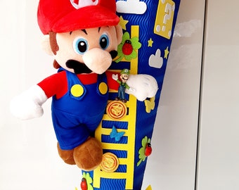 Trendy Super Mario Luigi(30cm) groß Schultüte ca. 1,05m & Name!