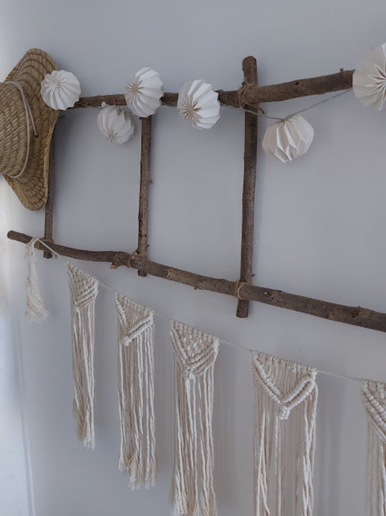 Macrame garland pennant chain image 1