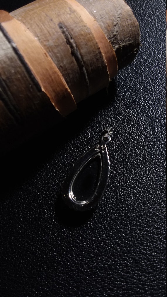 BLACK ONYX Pendant | Sterling Silver | Delicate, … - image 2