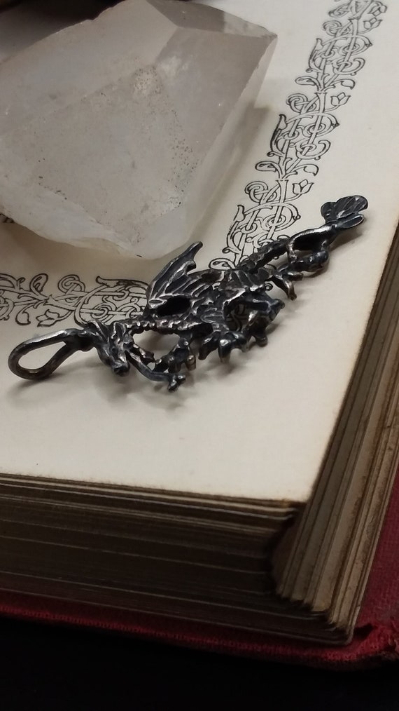 ANTIQUE Dragon Pendant | Unisex Medieval | Fire Br