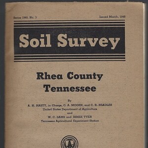 Bodenbegutachtung, Rhea County Tennessee März 1948 Karten Abteilung Landwirtschaft