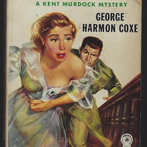 Carte Dell vintage Broché Mysteries Jade Venus George Harmon Coxe, encadré dans Blood Brett Halliday
