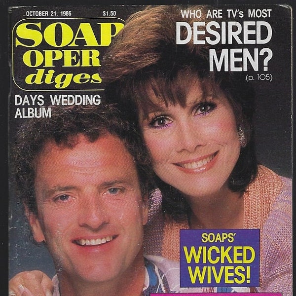 Soap Opera Digest Magazine 1986 Issues As the World Turns All My Children Days of Lives Knots Landing