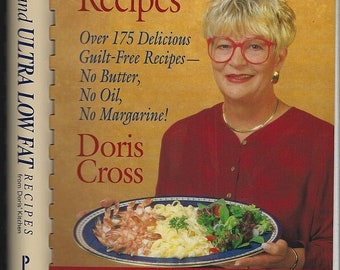 Gesunde Kochbücher von Doris Cross Ultra Low Fat Rezepte und Diät Rezepte 1980er Jahre Vintage Rezepte