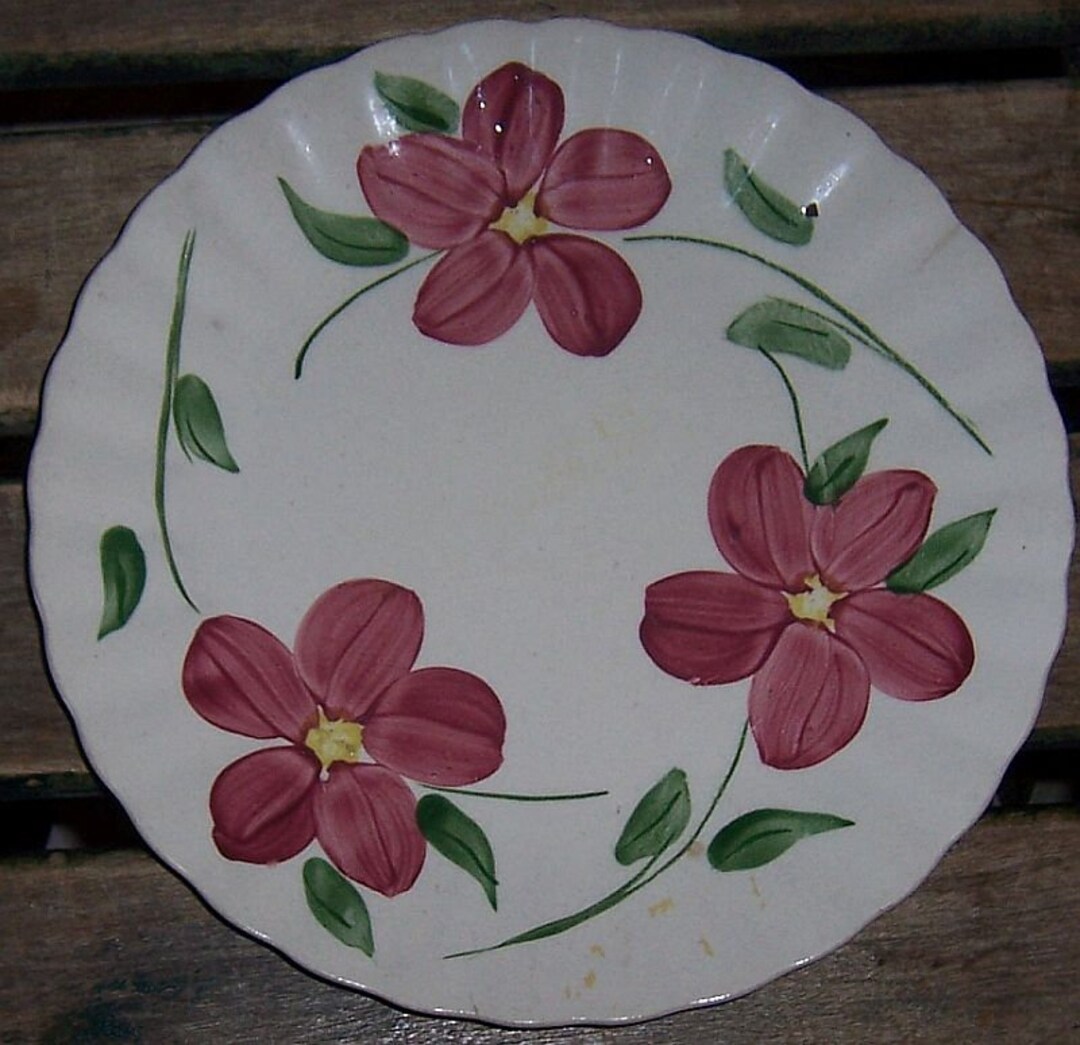 Vintage Blue Ridge China Red Hill Pattern Colonial Shape Dinner Plate ...
