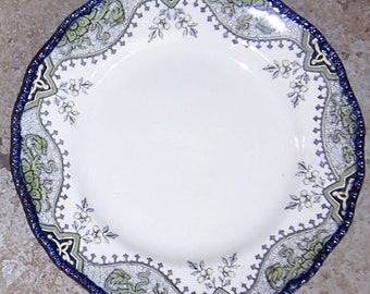 Royal Doulton China Alma Assiette Plate Vaisselle Antique Design Classique Bleu Royal