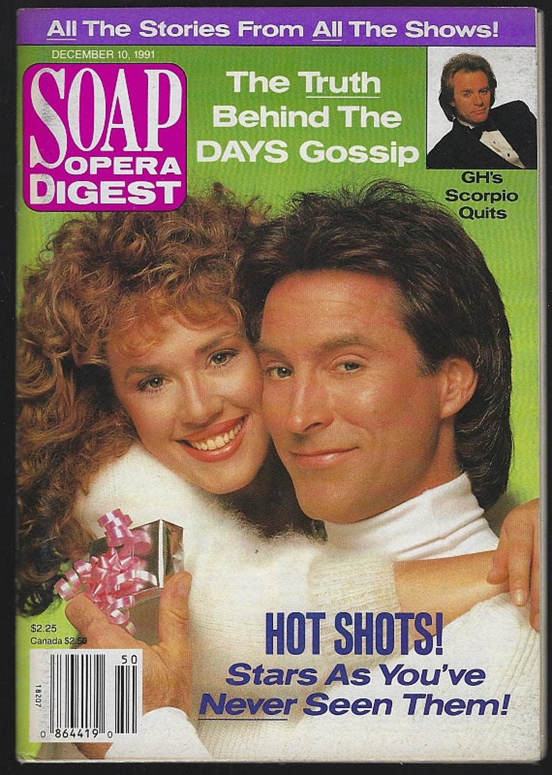 Soap Opera Digest Magazine 1991 Issues General Hospital Days Etsy
