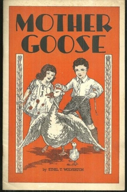 Vintage Illustrated Mother Goose Books Calico Mother Goose, Mother ...