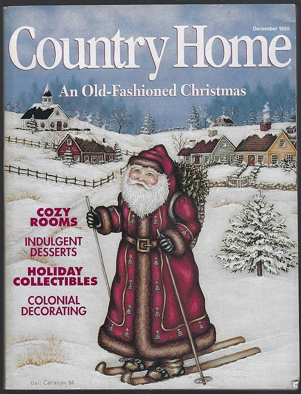 December Country Country Home December Magazines Christmas Holiday Decorating Antiques ...