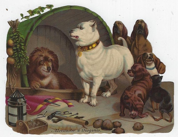 ランドシーアの「アレクサンダーとディオゲネスの犬」の絵画