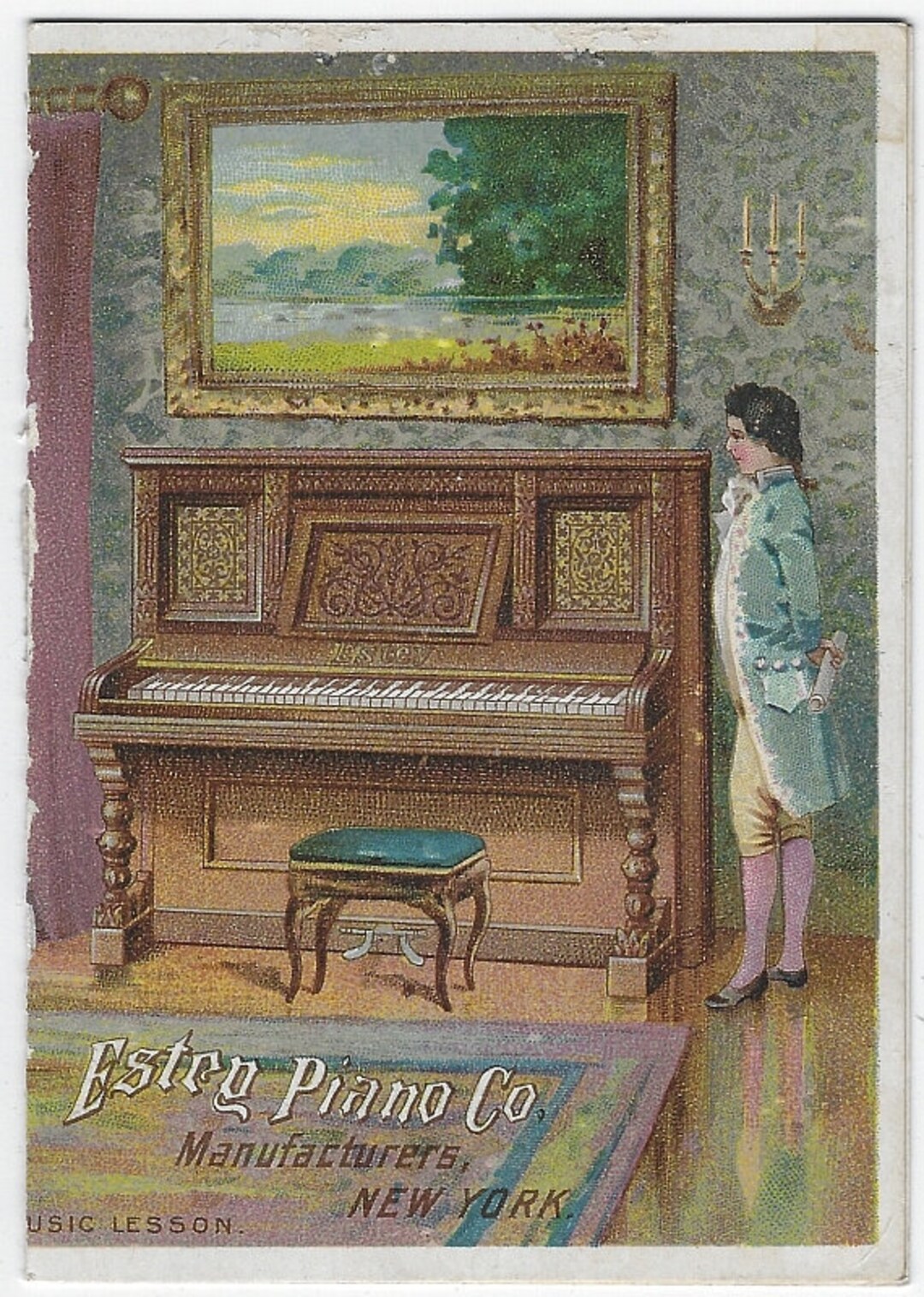 Estey Pianos and Organs Victorian Trade Cards Teacher and Etsy