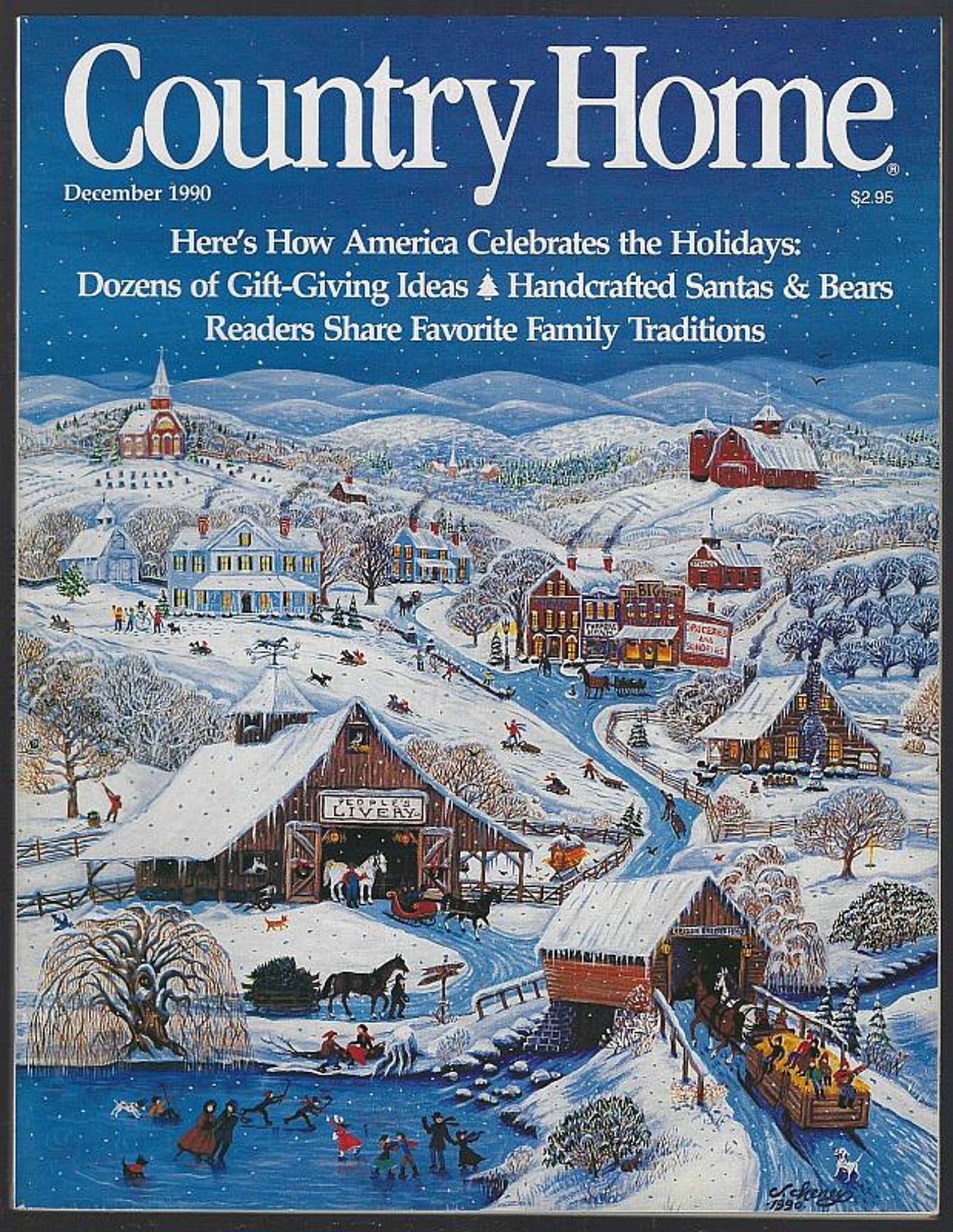 December Country Country Home December Magazines Christmas Holiday Decorating Antiques ...