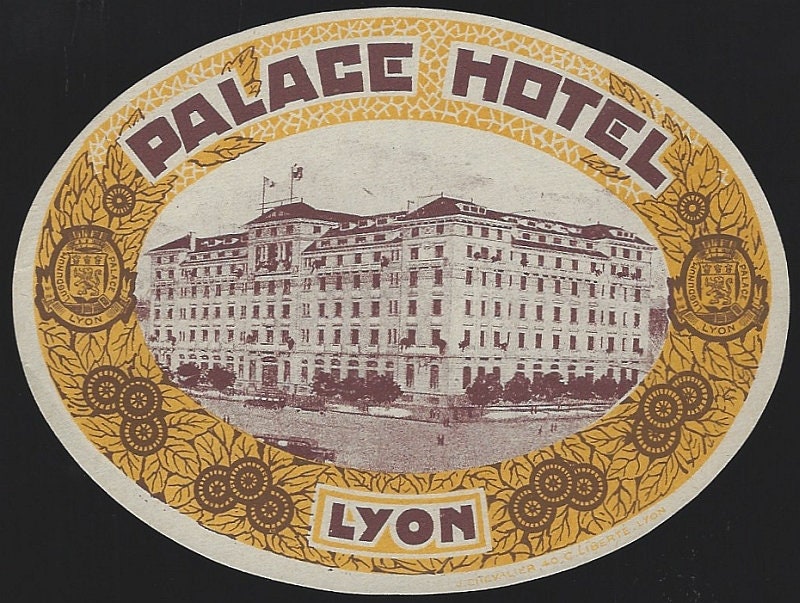 France Vintage Hotel Luggage Labels De Luxembourg, Plaza, Ruhl, Le ...