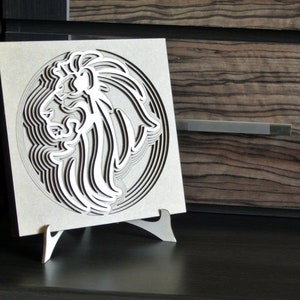 W - Big Cat - Cnc (laser, router), scroll saw pattern (svg, dxf, pdf)