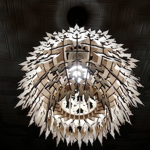 LW - Maple leaf lamp - Cnc (laser, router), scroll saw pattern (svg, dxf)