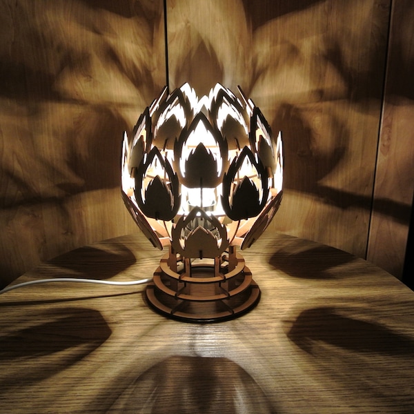 LS - Fire egg lamp - Cnc (laser, router), scroll saw pattern (svg, dxf, pdf)