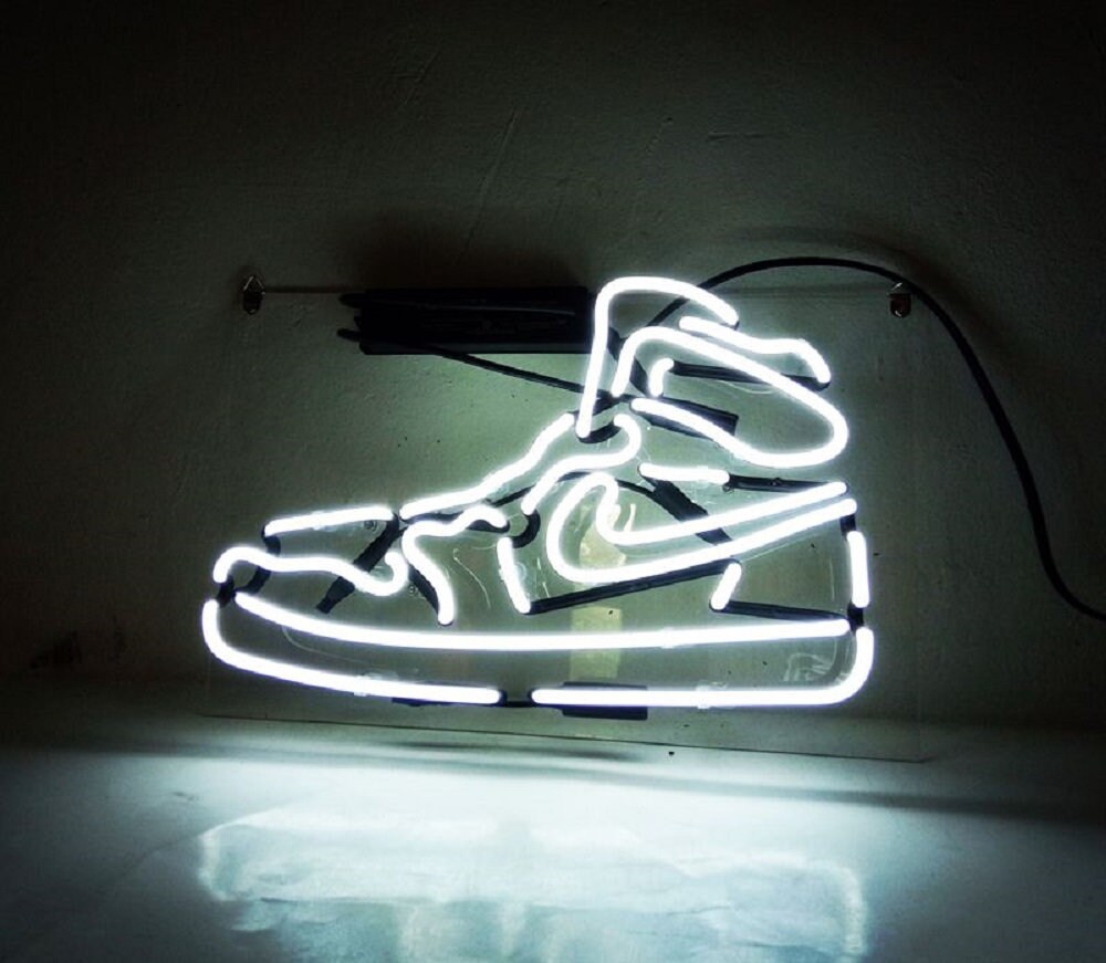 Handmade Sneakers Shoes Sweet Decor Light Home Wall Mount Neon Etsy