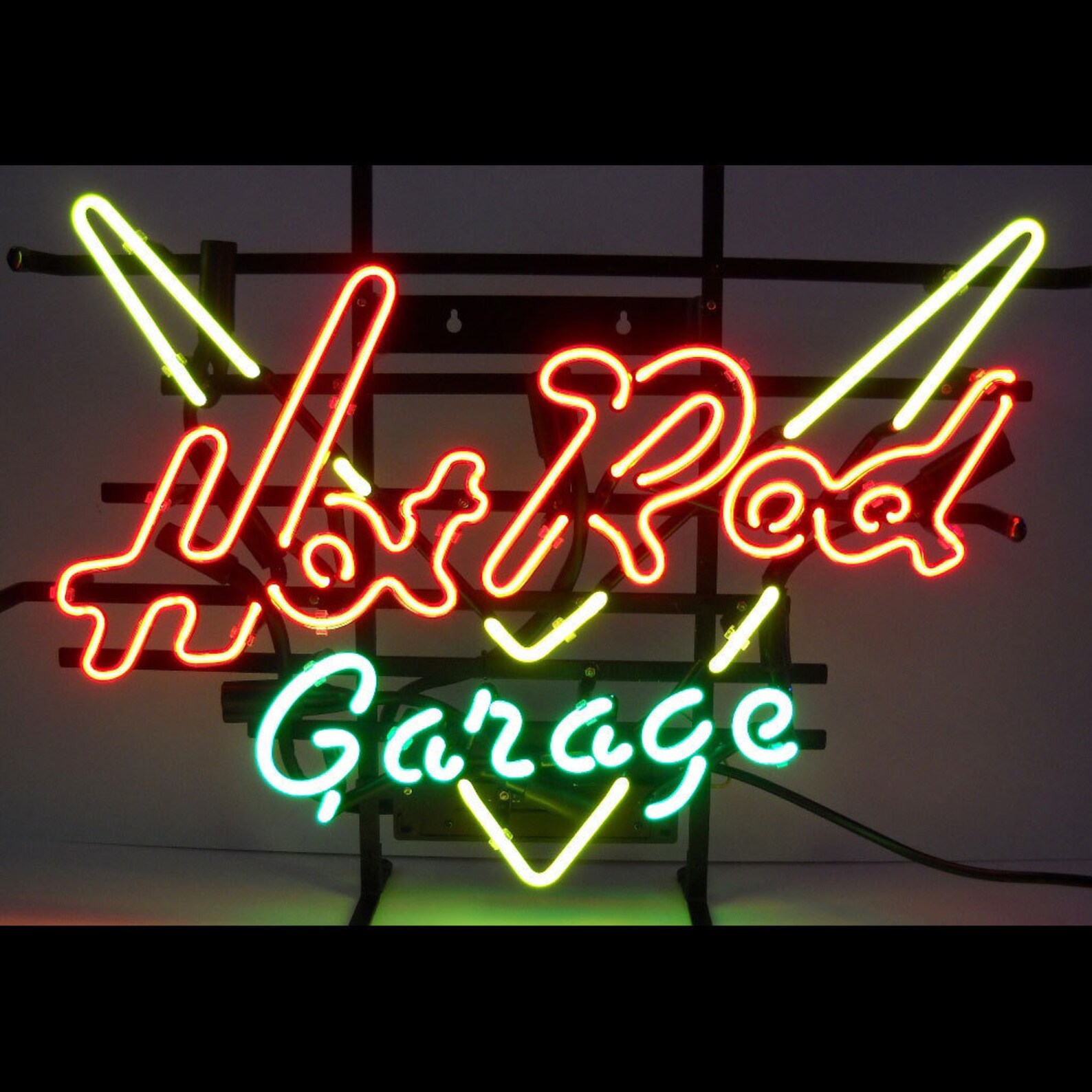 Man Cave Decor Hot Rod Garage Neon Sign Beer Bar Pub Art Banner Neon ...