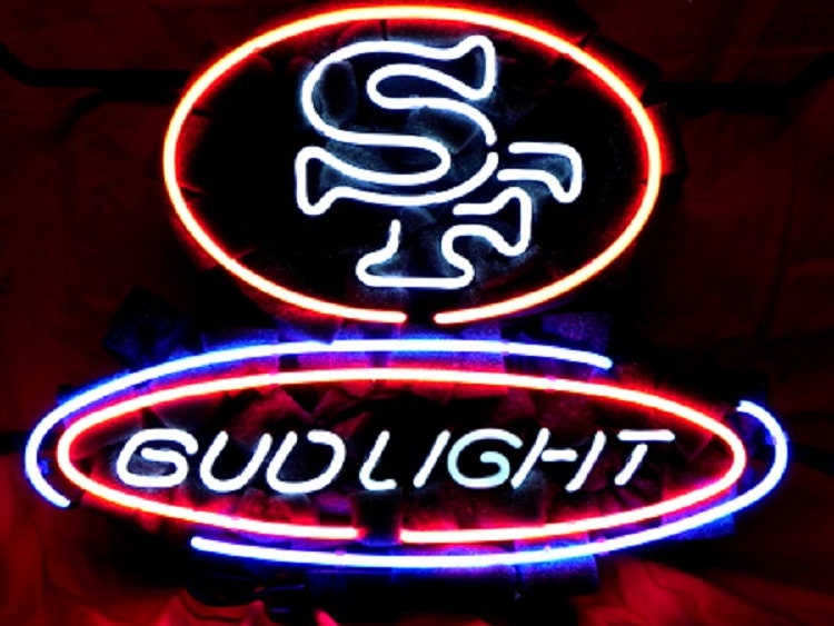 Bud San Francisco 49ers Neon Sign Beer Bar Pub Banner Neon 